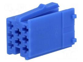Connector housing | plug | Mini ISO | PIN: 8 | blue | Works with: 331444