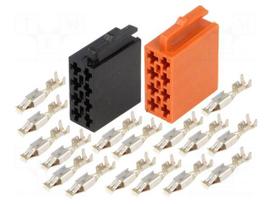 Kit | plug | ISO | PIN: 16 | 16 pins,2x housing for ISO plug