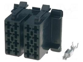 Kit | plug | ISO | PIN: 16 | 16 pins,housing for ISO plug