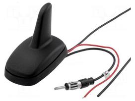 Antenna | SHARK | AM,FM,GPS | DIN,cables | 12VDC | Kind: RG174