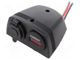 Ammeter | car lighter socket x1 | Sup.volt: 7÷33VDC | black | red