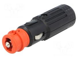 Cigarette lighter plug | 16A | Sup.volt: 12÷24VDC | 12V/1x15A | black