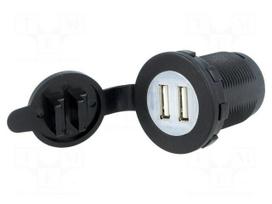 Automotive power supply | USB A socket x2 | Sup.volt: 12÷24VDC