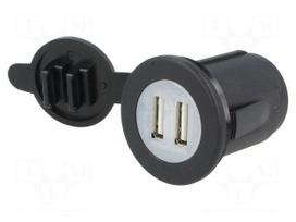 Automotive power supply | USB A socket x2 | Sup.volt: 12÷24VDC