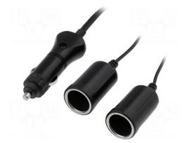 Cigarette lighter socket extension cord | 5A | Sup.volt: 7÷12VDC