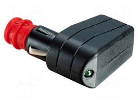 Cigarette lighter plug | screw terminal | 7.5A | Sup.volt: 12÷24VDC