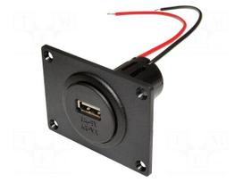 Automotive power supply | USB A socket | 3A | Sup.volt: 12÷24VDC