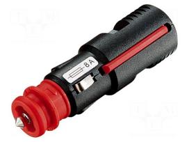 Cigarette lighter plug | screw terminal | 8A | Sup.volt: 12÷24VDC
