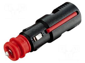 Cigarette lighter plug | screw terminal | 16A | Sup.volt: 12÷24VDC