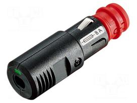 Cigarette lighter plug | screw terminal | 8A | Sup.volt: 12÷24VDC