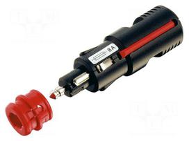 Cigarette lighter plug | screw terminal | 8A | Sup.volt: 12÷24VDC