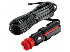 Cigarette lighter socket extension cord | cables | 8A | black | 4m