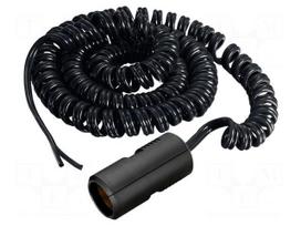 Cigarette lighter socket extension cord | 8A | Sup.volt: 12÷24VDC