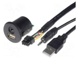 USB/AUX adapter | Nissan | USB A socket,Jack 3,5mm 4pin socket
