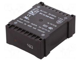 Transformer: encapsulated | 4VA | 115/115VAC | 12V | 12V | 166mA | 166mA