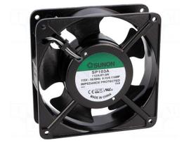Fan: AC | axial | 115VAC | 120x120x38mm | 122m3/h | 37dBA | ball bearing
