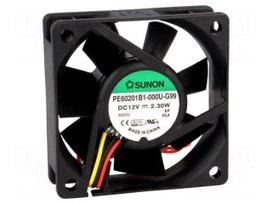 Fan: DC | axial | 12VDC | 60x60x20mm | 46.72m3/h | 39dBA | ball bearing