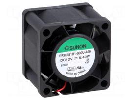 Fan: DC | axial | 12VDC | 36x36x28mm | 30.75m3/h | 55.7dBA | ball bearing