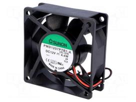 Fan: DC | axial | 12VDC | 70x70x25mm | 83.25m3/h | 45dBA | ball bearing