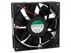 Fan: DC | axial | 12VDC | 140x140x38mm | 405.2m3/h | 62dBA | ball bearing