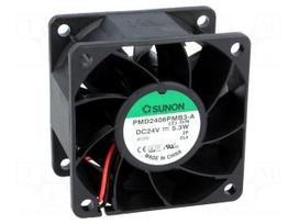 Fan: DC | axial | 24VDC | 60x60x38mm | 70.5m3/h | 47dBA | ball bearing