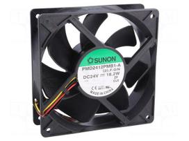 Fan: DC | axial | 24VDC | 120x120x38mm | 322.8m3/h | 54dBA | ball bearing