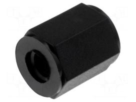 Screwed spacer sleeve | hexagonal | polyamide | M2,5 | L: 15mm