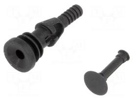 Fastener for fans and protections | plastic | Colour: black | 4.5mm