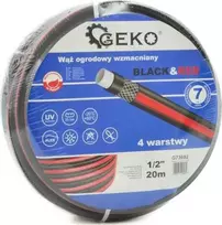 Geko sodo žarna WZMACNIANY Juodas&Raudonas 1/2" 20M (1) G73692 GEKO