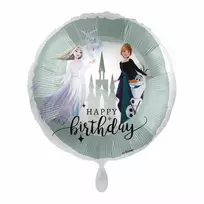 Disney Frozen pastelinis folijos balionas „Happy Birthday“, 43 cm