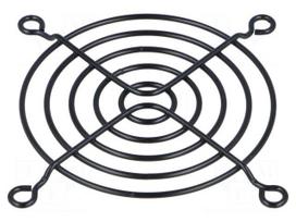 Guard | 80x80mm | Mat: metal | Mounting: screw | Colour: black