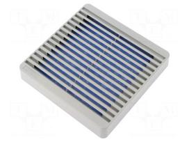 Guard | 120x120mm | Mat: plastic | Mounting: screw | Kit: with filter