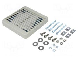 Guard | 80x80mm | Mat: plastic | Mounting: screw | Kit: with filter