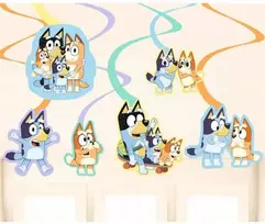 „Bluey Joke“ juostelių dekoracijų 6 vnt. rinkinys