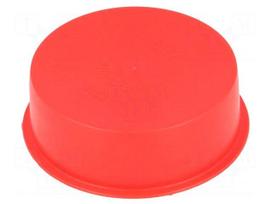 Plugs | Body: red | Out.diam: 64mm | H: 19.2mm | Mat: LDPE | Shape: round