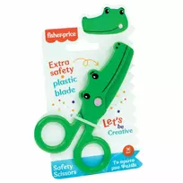 Fisher-Price krokodilų formos saugos žirklės 13 cm
