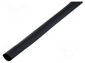 Heat shrink sleeve | glued | 2: 1 | 1.6mm | L: 1000mm | black | -55÷125°C