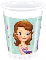 Disney Sofija Jūros perlas plastikiniai puodeliai 8 vnt. po 200 ml