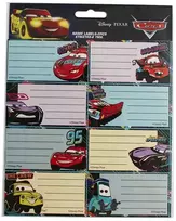 Disney Cars Žaibas užrašų knygelės etiketės, 16 vnt.