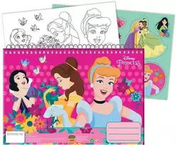 „Disney Princess Spring“ A/4 spiralinis eskizų sąsiuvinis su 40 lapų ir lipdukais