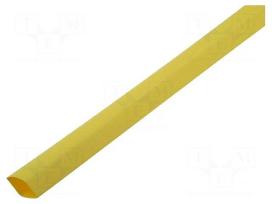 Heat shrink sleeve | glueless | 2: 1 | 9.5mm | L: 1m | yellow | -55÷125°C