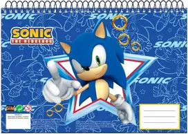 Sonic the Hedgehog Rush Sonic the Hedgehog A/4 formato spiralinis eskizų sąsiuvinis, 30 lapų