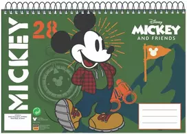 Disney Mikio žygis, A/4 spiralinis eskizų sąsiuvinis, 30 lapų