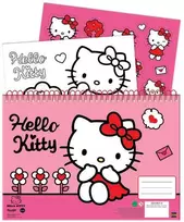 „Hello Kitty Sweetheart“ A/4 spiralinė eskizų knygelė su 40 lapų ir lipdukais