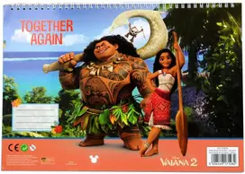 Disney Vaiana Together Again A/4 spiralinis eskizų sąsiuvinis su 40 lapų ir lipduku