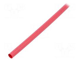 Heat shrink sleeve | glueless | 3: 1 | 9mm | L: 1.2m | red | polyolefine