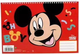 Disney Mickey Oh Boy spiralinis eskizų sąsiuvinis A/4, 30 lapų