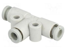 Tee fitting | plug-in | -1÷10bar | Mat: polypropylene | T type branch
