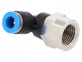 Push-in fitting | threaded,angled 90° | G 1/4" | inside | -0.95÷6bar