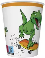 Dinozaurų formos popieriniai puodeliai, 8 vnt., po 250 ml